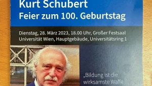 „Kurt Schubert – Gedächtnisfeier zum 100. Geburtstag“